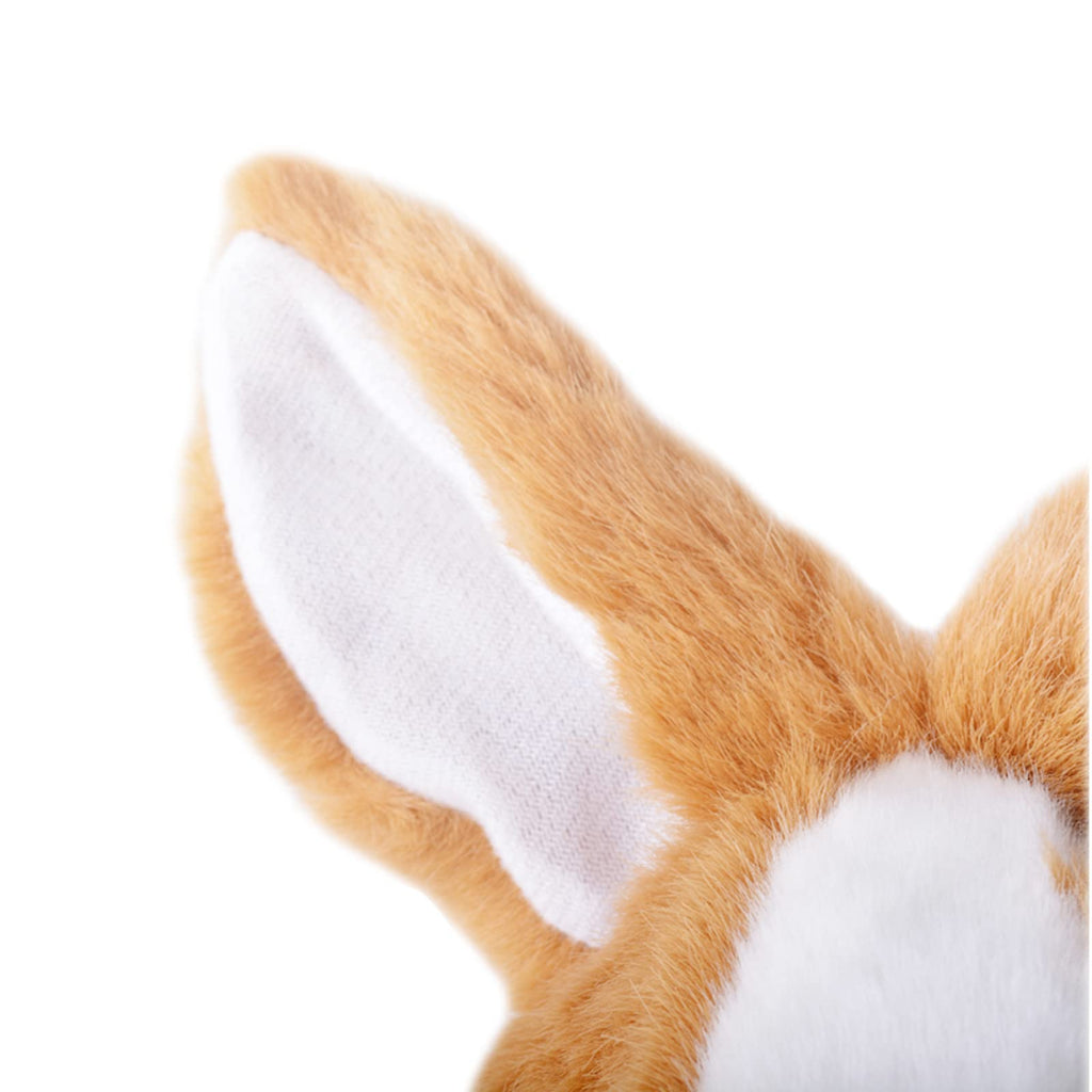 ZUXUCUVU Brown Bunny Hand Puppet – Soft Plush Rabbit Toy for Kids' Imaginative Play & Storytelling