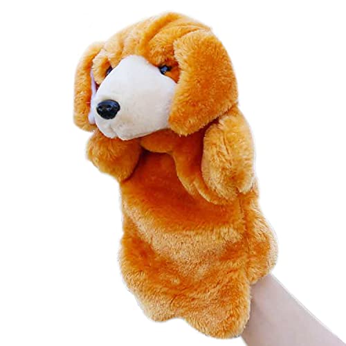 ZUXUCUVU Brown Dog Hand Puppet – Soft Plush Puppet for Storytelling and Play