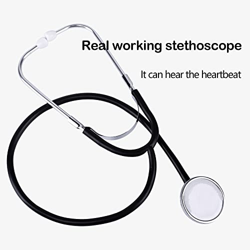 ZZIHAN 9-Piece Doctor Costume for Kids – Real Stethoscope, Clipboard & More